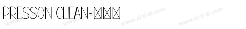 Presson Clean字体转换